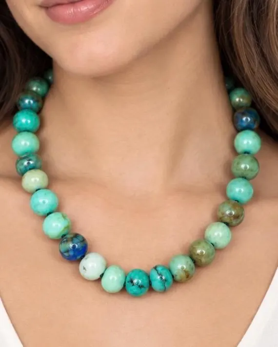 The Amalfi – Chrysocolla & Lapis Lazuli Necklace